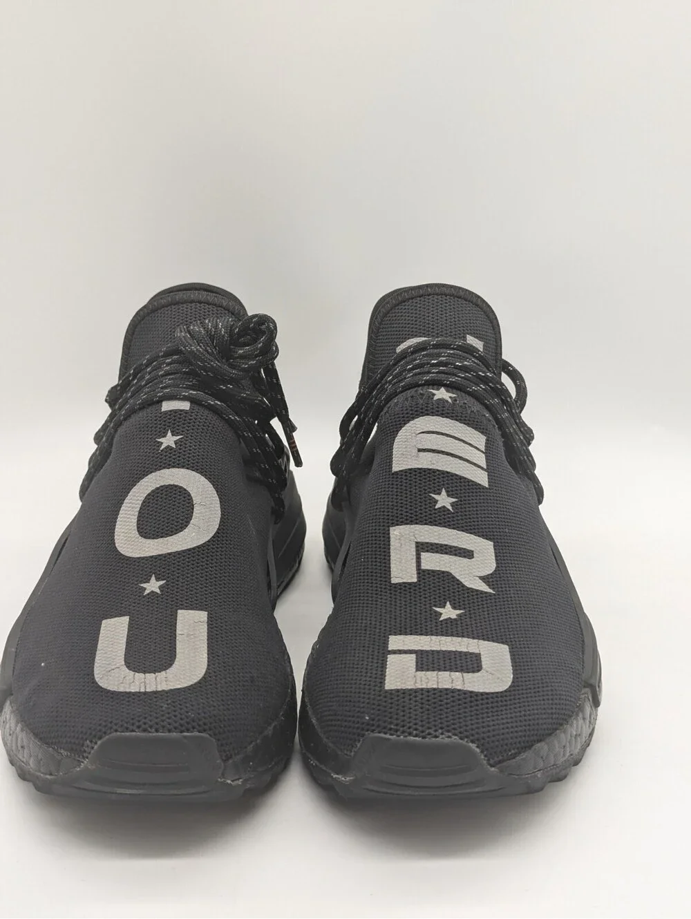 Mens Size 8 Adidas Pharrell Williams YOU NERD BB7603 Human Race NMD Black White